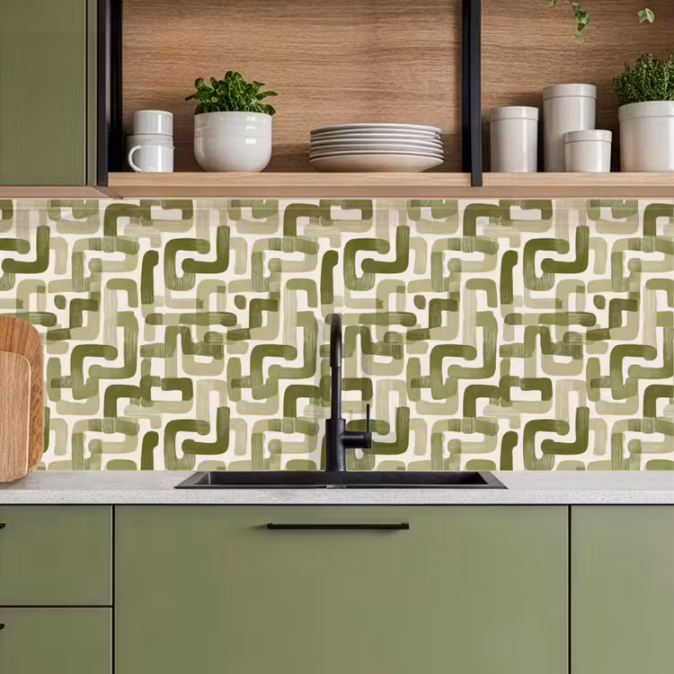 Keuken achterwand - Modern - Grafisch - Groen — 7