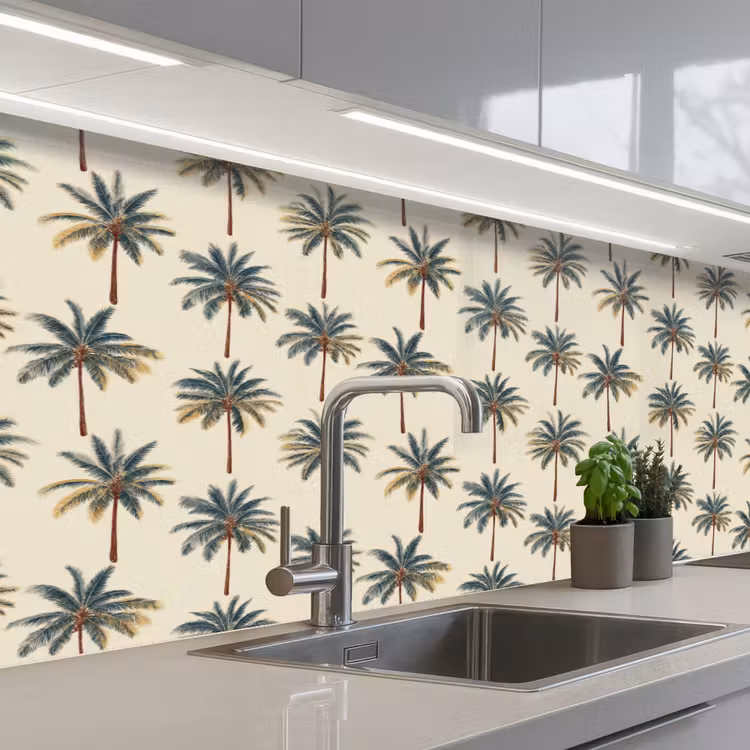 Keuken achterwand - Palmbomen - Tropisch - Groen — 2