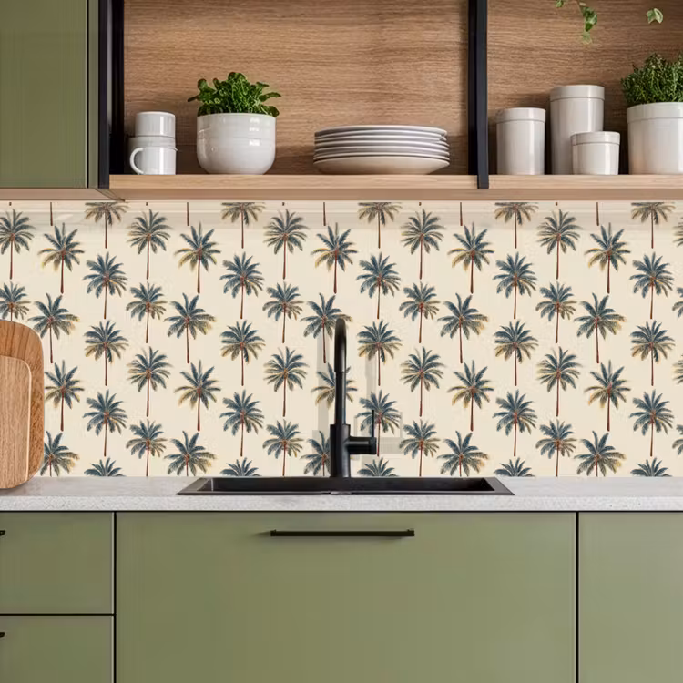 Keuken achterwand - Palmbomen - Tropisch - Groen — 7