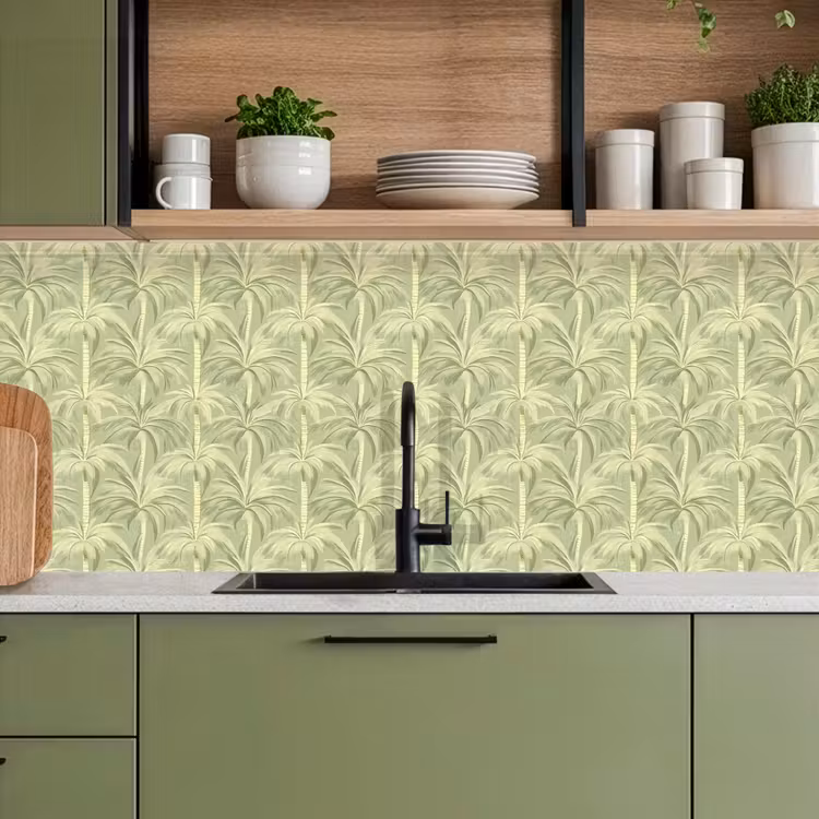 Keuken achterwand - Palmwoud - Tropisch - Groen — 7