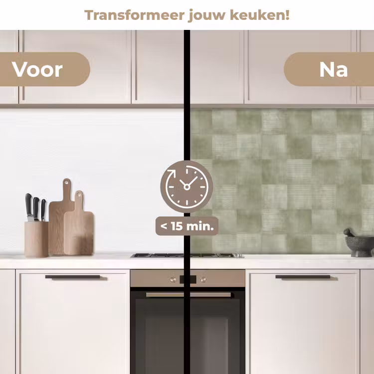 Keuken achterwand - Vlakken - Rustiek - Groen — 3