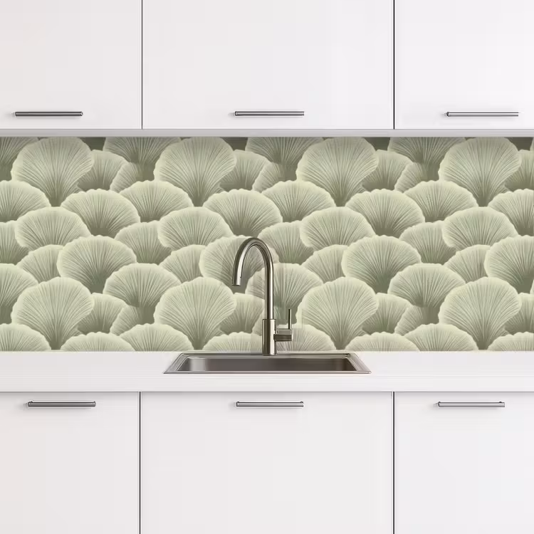 Keuken achterwand - Waaier - Blad - Groen — 4