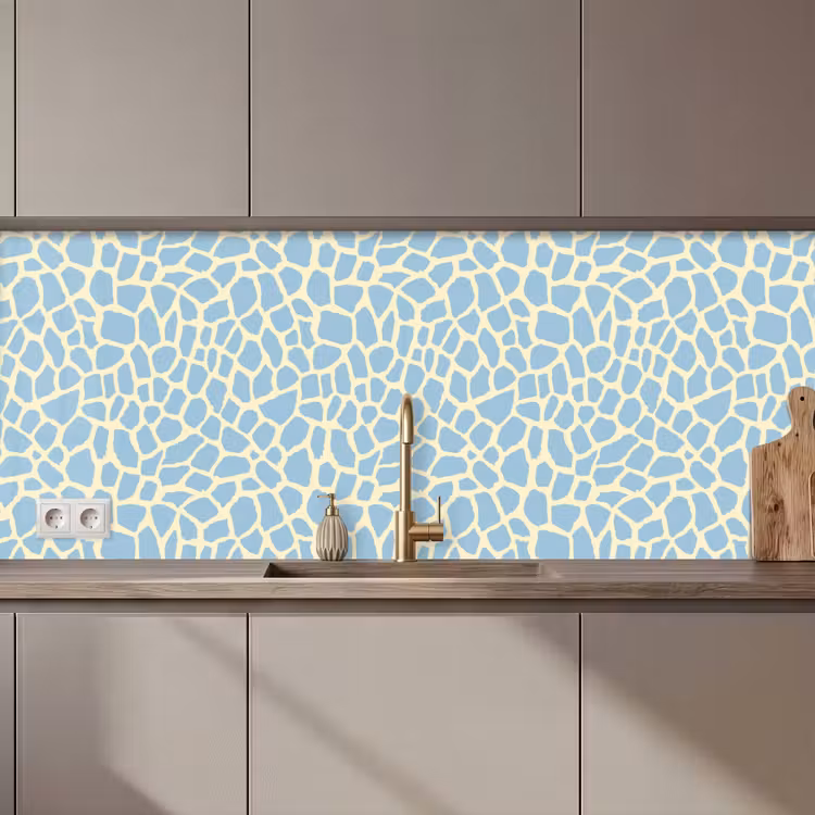 Keuken achterwand - Giraf - Modern - Blauw — 1