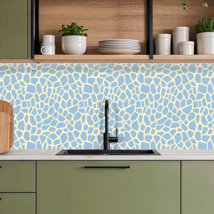 Keuken achterwand - Giraf - Modern - Blauw — 7
