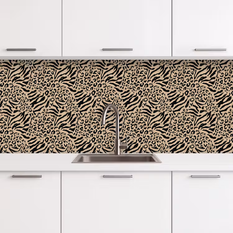 Keuken achterwand - Giraf - Zebra - Motief - Bruin — 4