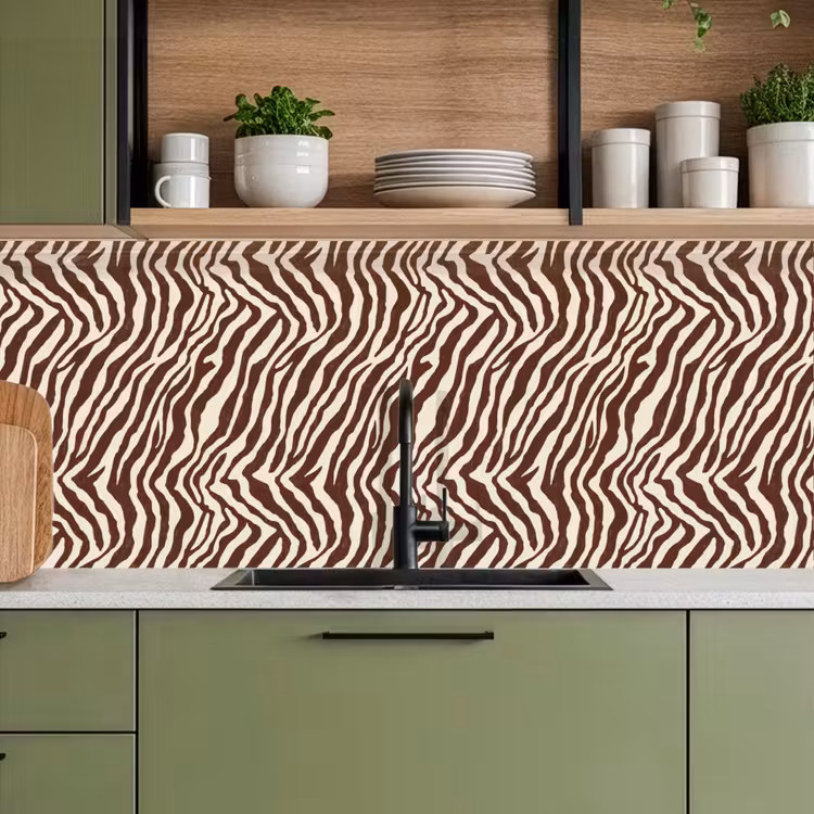 Keuken achterwand - Zebra - Patroon - Zwart - Wit — 7