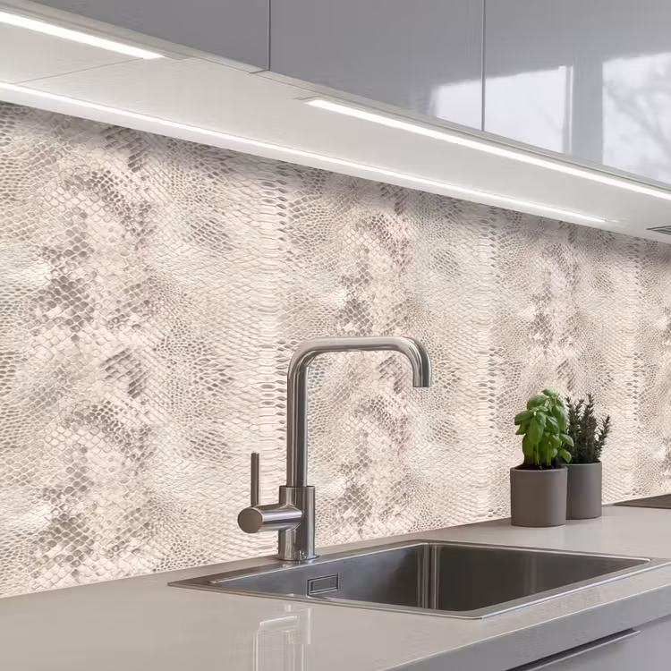 Keuken achterwand - Slang - Patroon - Beige — 2