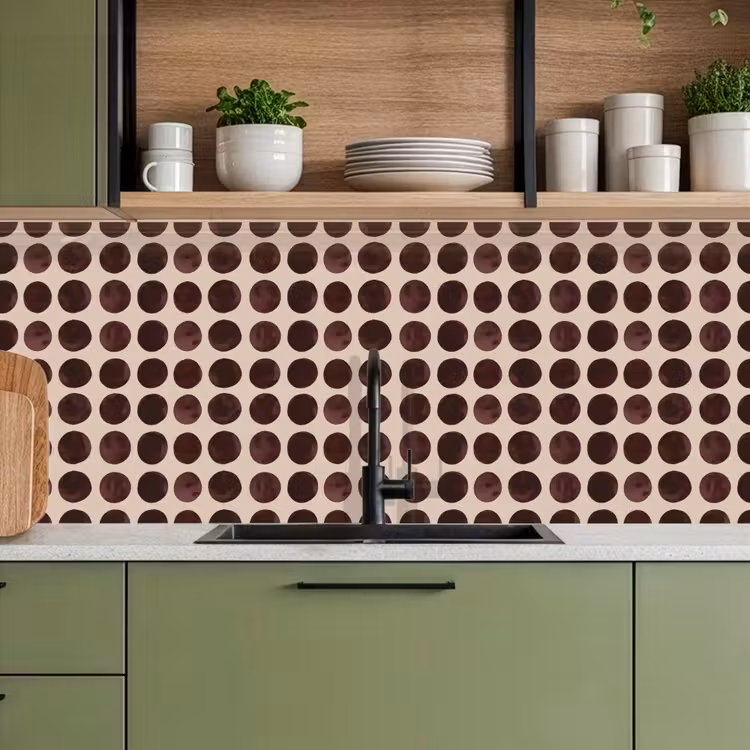 Keuken achterwand - Stippen - Patroon - Bruin — 7