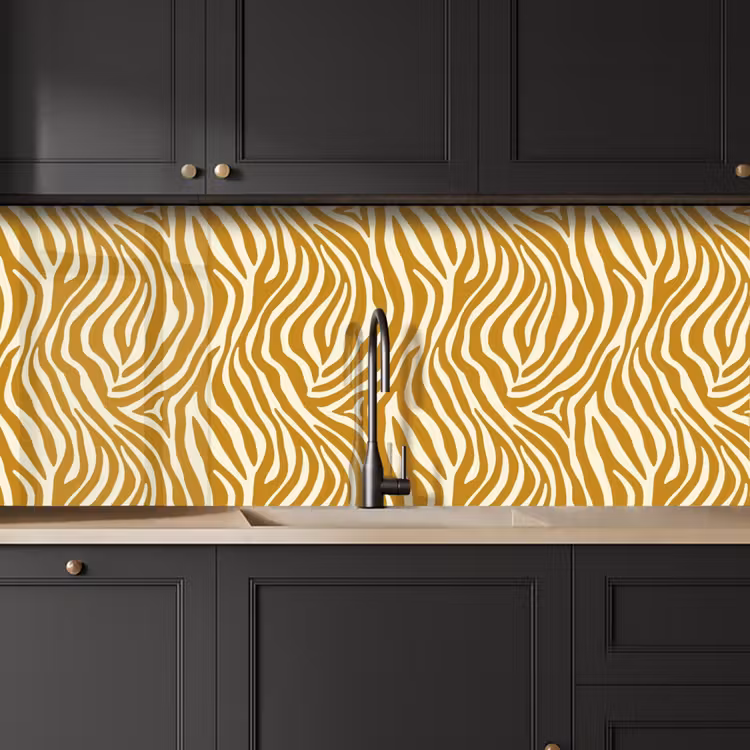 Keuken achterwand - Zebra - Klassiek - Oker - Geel — 6
