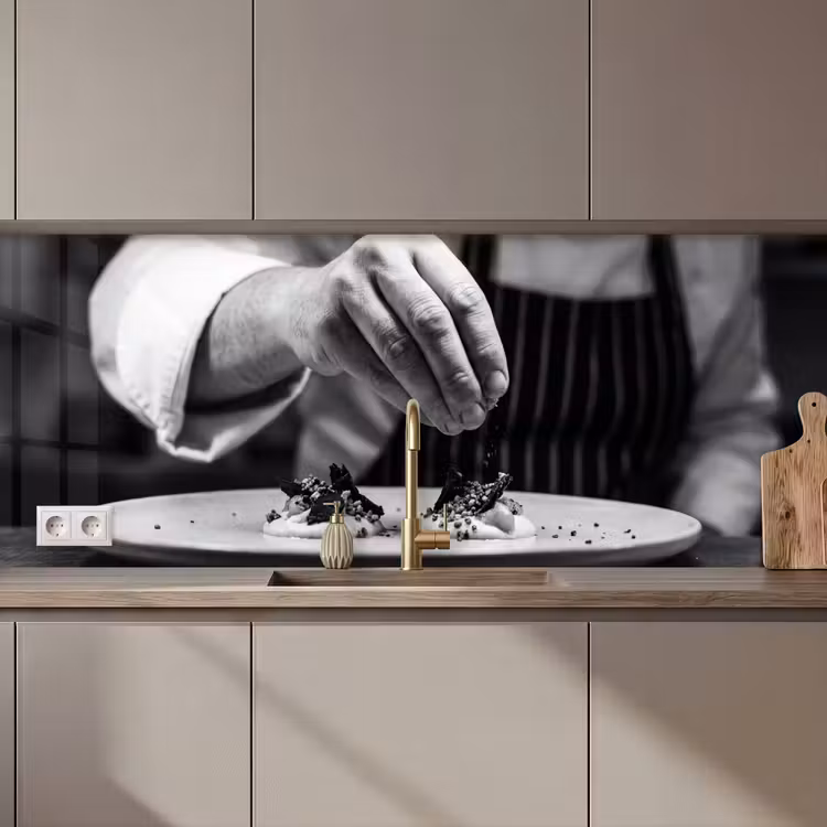 Keuken achterwand - Chef - Garnering - Gerecht — 1