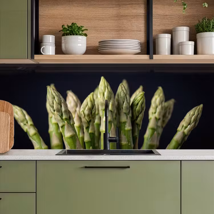 Keuken achterwand - Asperges - Groen - Zwart — 7