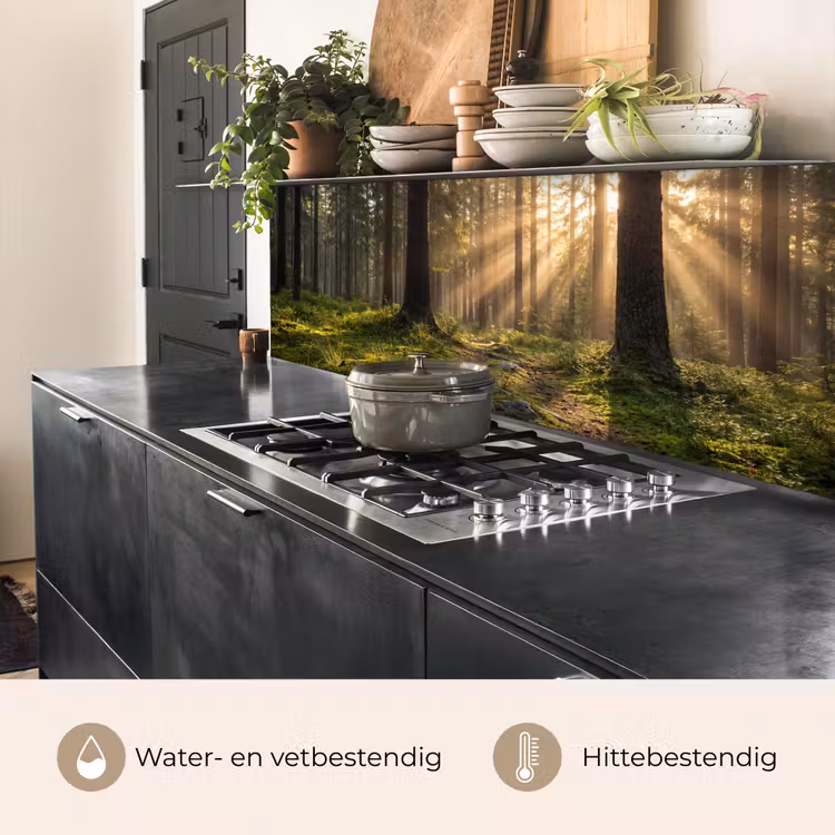 Keuken achterwand - Bos - Zonlicht - Gras — 5