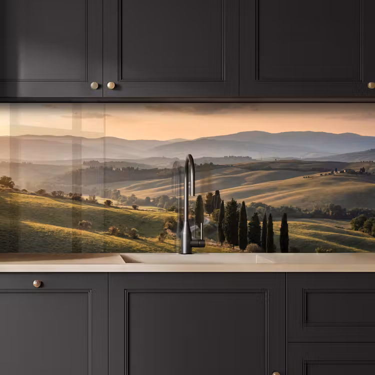 Keuken achterwand - Toscaans - Landschap - Heuvels — 6