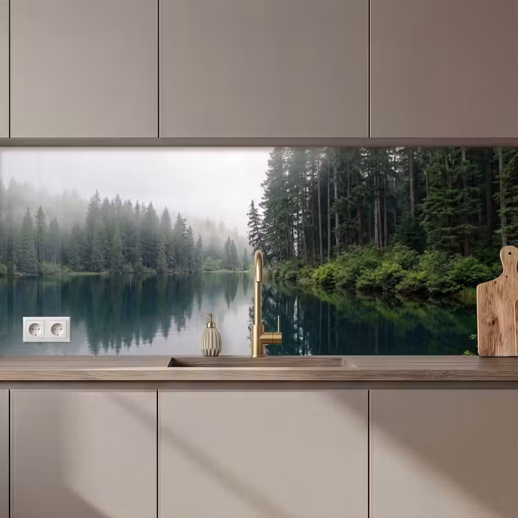 Keuken achterwand - Bergen - Meer - Bos — 1