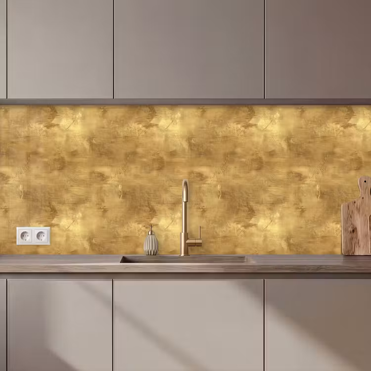 Keuken achterwand - Industrieel - Textuur - Goud — 1