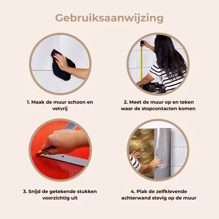 Keuken achterwand - Palm - Waaier - Goud — 8