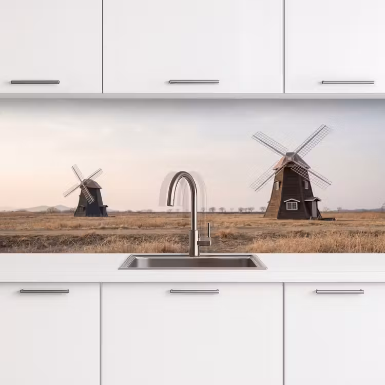 Keuken achterwand - Windmolens - Landschap - Veld — 4