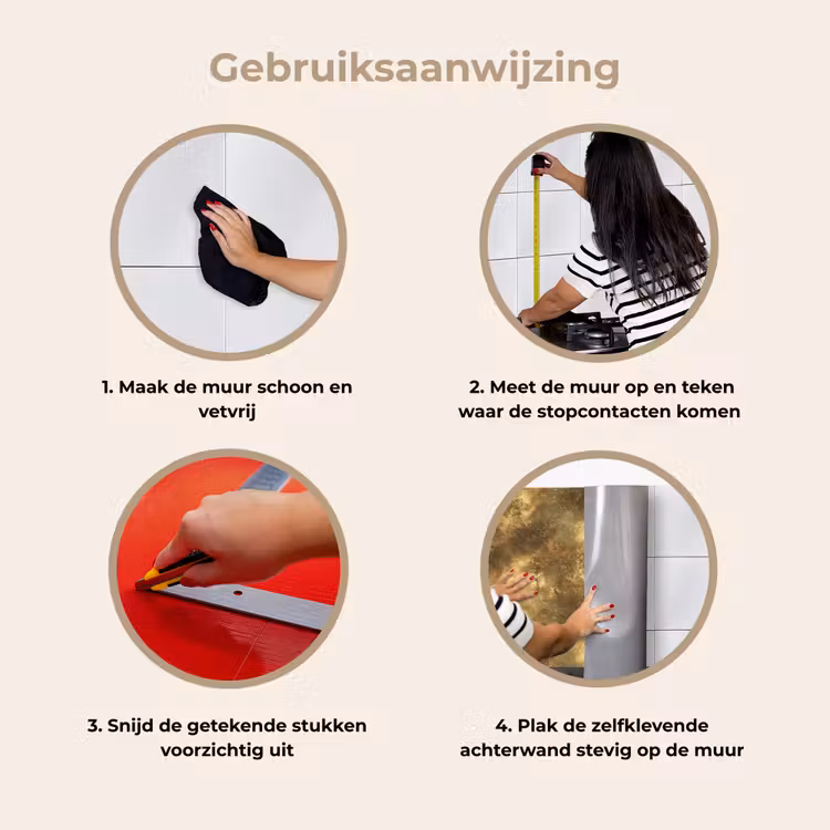 Keuken achterwand - Antiek - Metaallook - Goud — 8