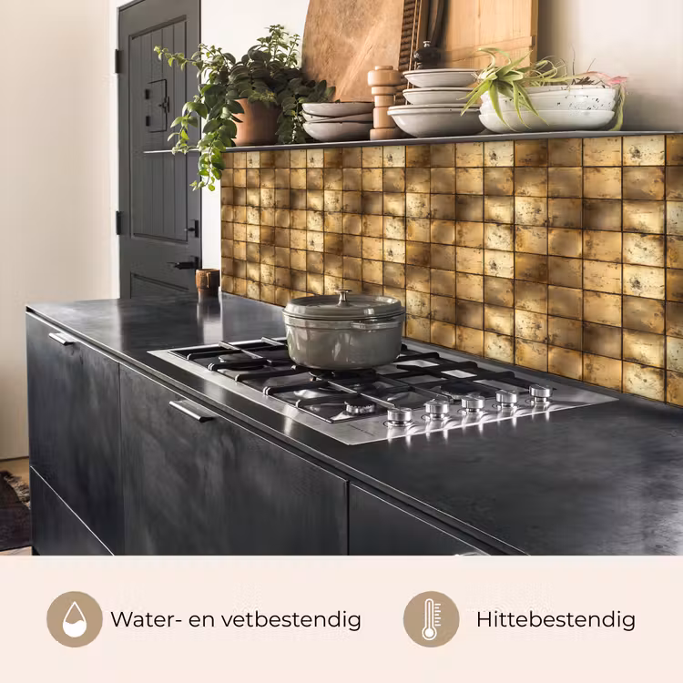 Keuken achterwand - Geometrisch - Tegels - Goud — 5