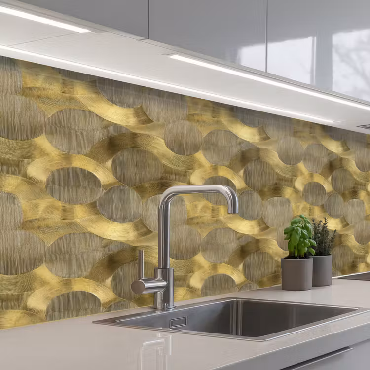 Keuken achterwand - Modern - Geometrisch - Goud — 2