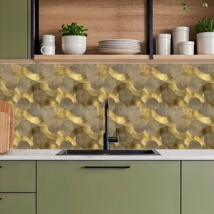Keuken achterwand - Modern - Geometrisch - Goud — 7