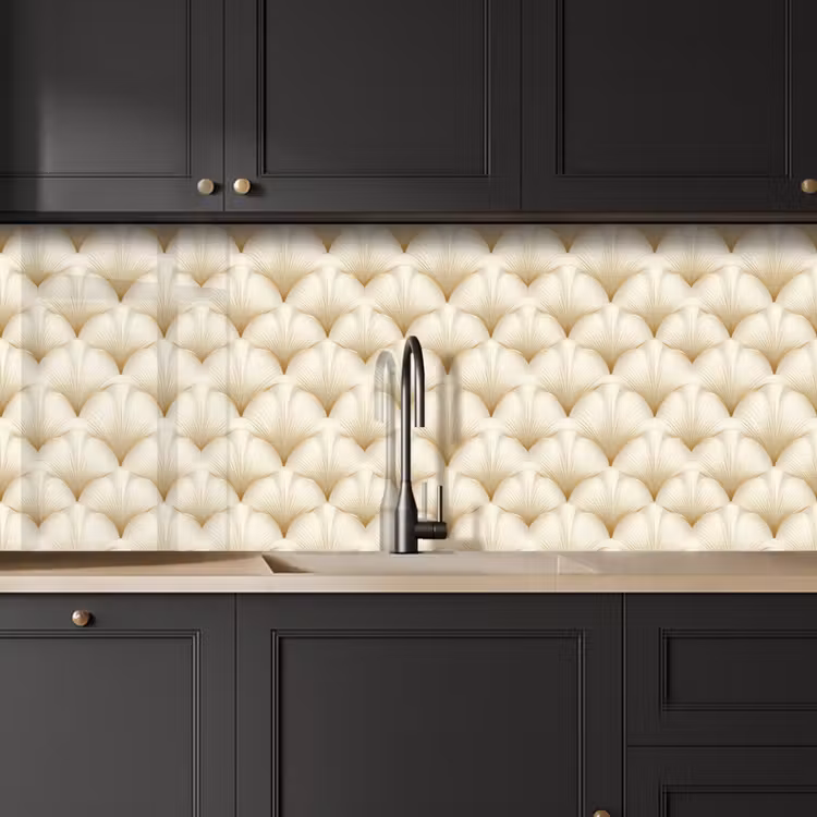 Keuken achterwand - Waaier - Motief -  Goud — 6
