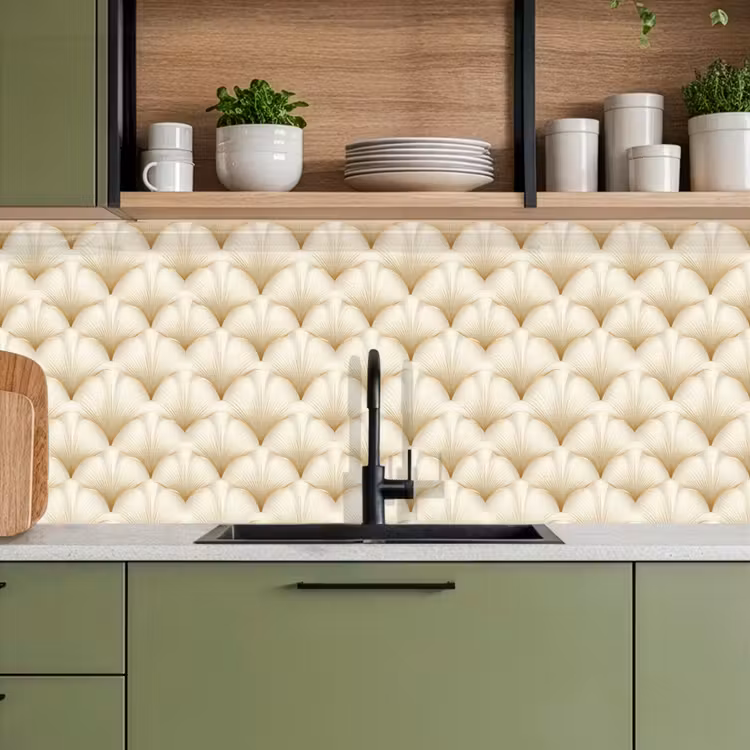 Keuken achterwand - Waaier - Motief -  Goud — 7