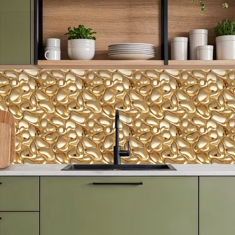 Keuken achterwand - Abstract - Modern - Goud — 7