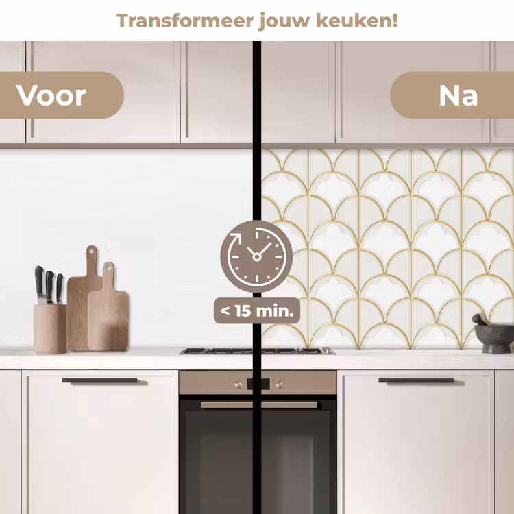 Keuken achterwand - Mozaïek - Bogen - Goud — 3