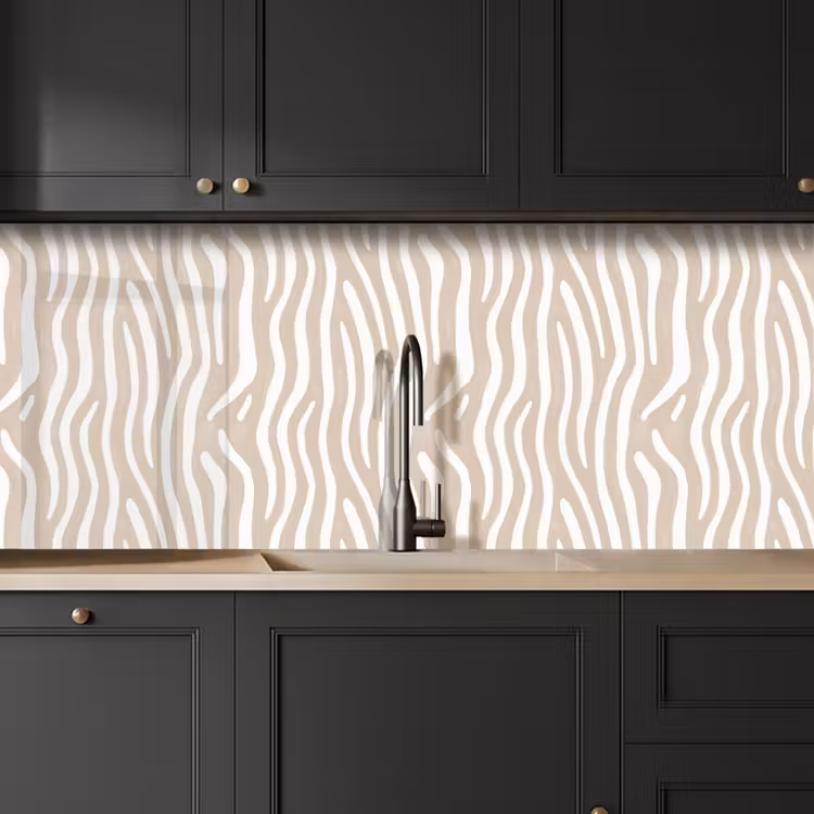 Keuken achterwand - Abstract - Zebra - Beige — 6