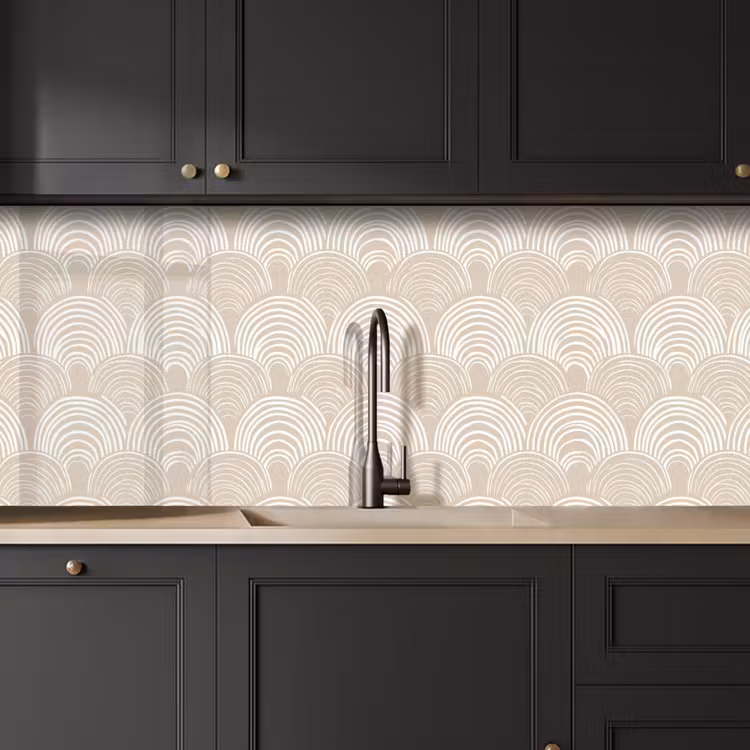 Keuken achterwand - Golven - Structuur - Beige — 6