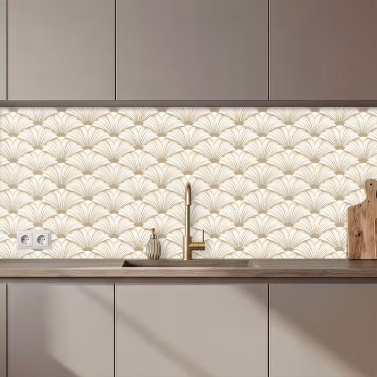 Keuken achterwand - Klassiek - Art - Beige — 1