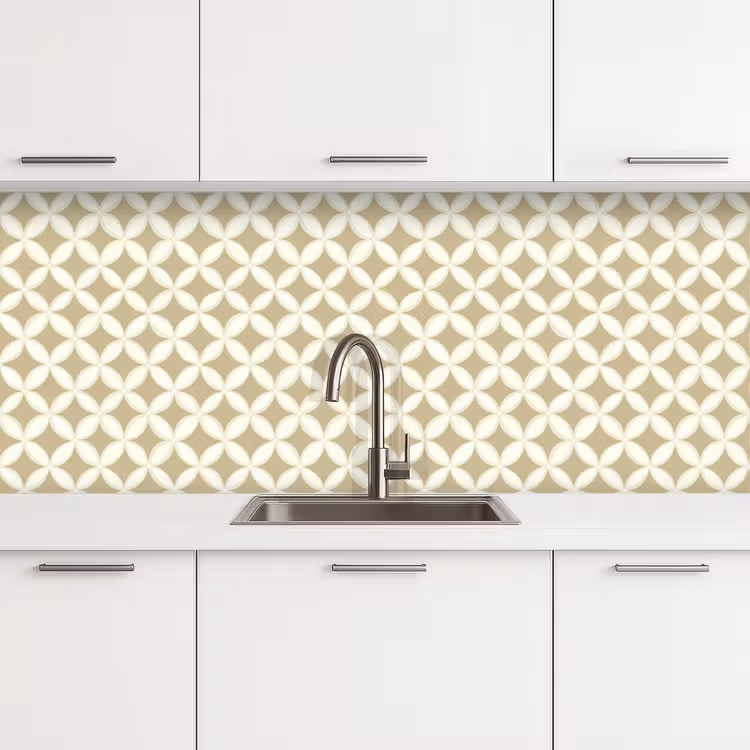 Keuken achterwand - Symmetrisch - Motief - Beige — 4