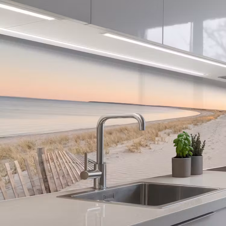 Keuken achterwand - Kustlijn - Horizon - Hek — 2