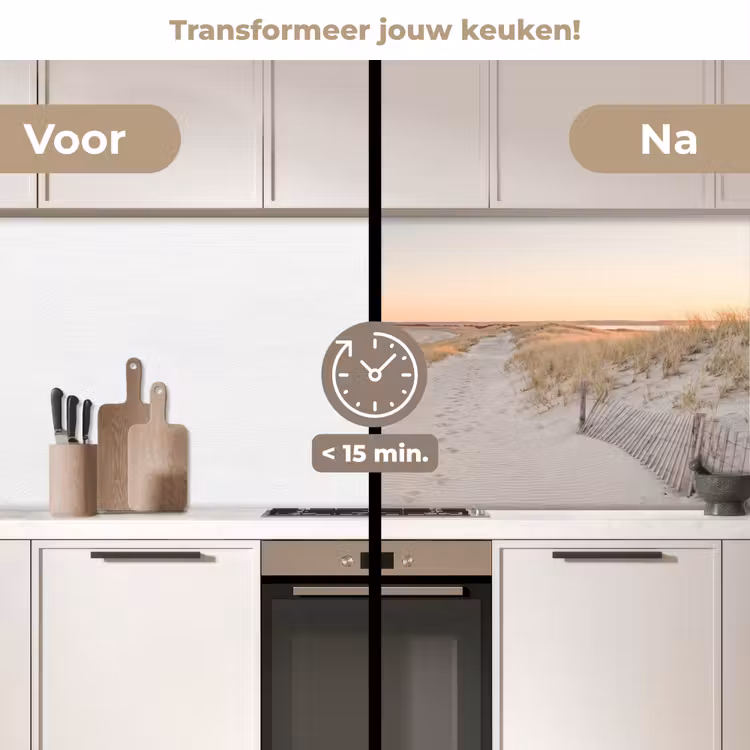 Keuken achterwand - Kustlijn - Horizon - Hek — 3