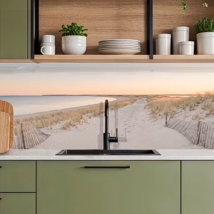 Keuken achterwand - Kustlijn - Horizon - Hek — 7