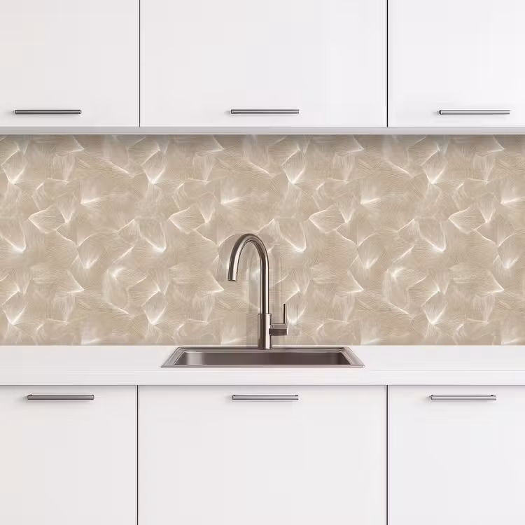 Keuken achterwand - Organisch - Textuur - Beige — 4