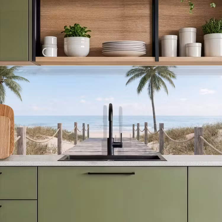 Keuken achterwand - Palmbomen - Pad - Horizon — 7