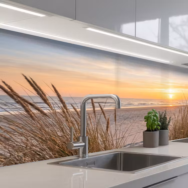 Keuken achterwand - Zonsondergang - Duinen - Zee — 2