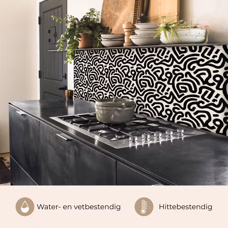 Keuken achterwand - Modern - Abstract - Zwart — 5