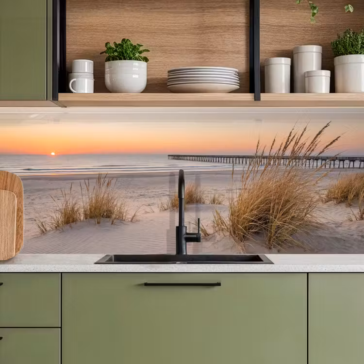 Keuken achterwand - Pier - Zonsondergang - Strand — 7