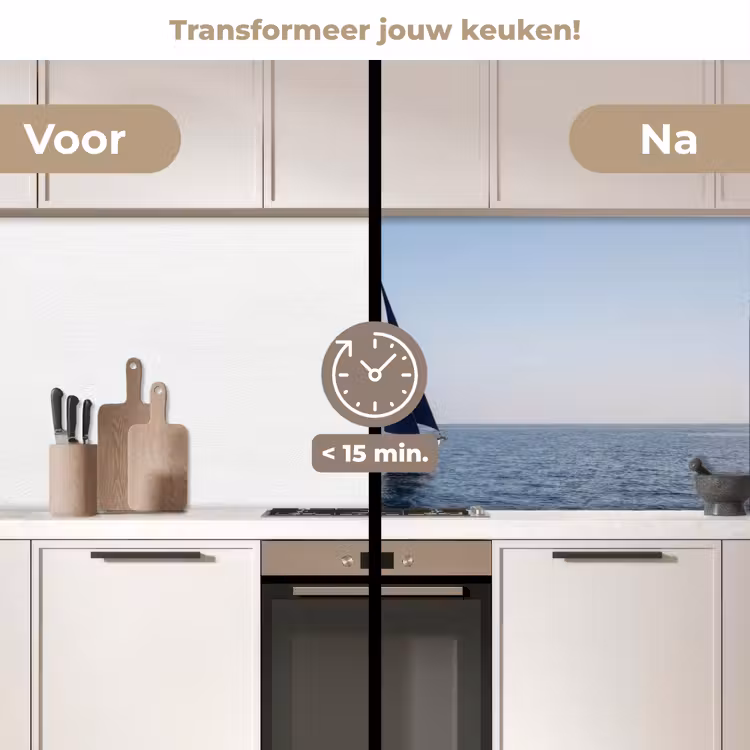Keuken achterwand - Zeilboot - Zee - Blauw — 3