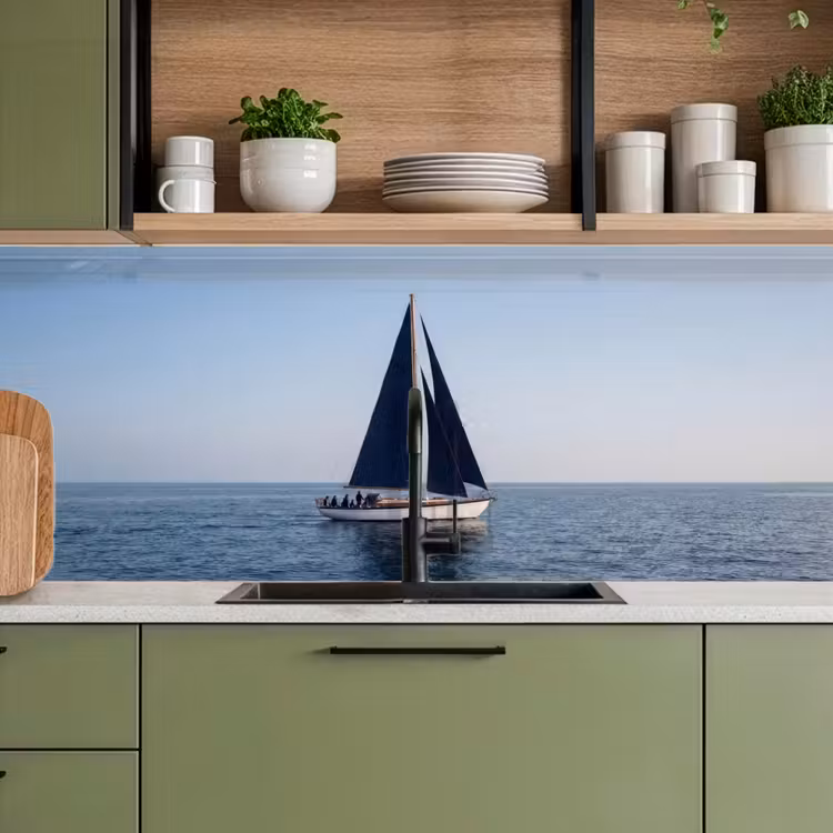 Keuken achterwand - Zeilboot - Zee - Blauw — 7