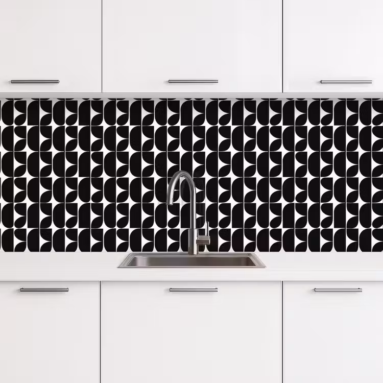 Keuken achterwand - Modern - Geometrisch - Zwart — 4