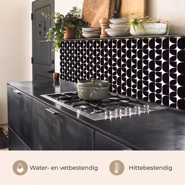 Keuken achterwand - Modern - Geometrisch - Zwart — 5