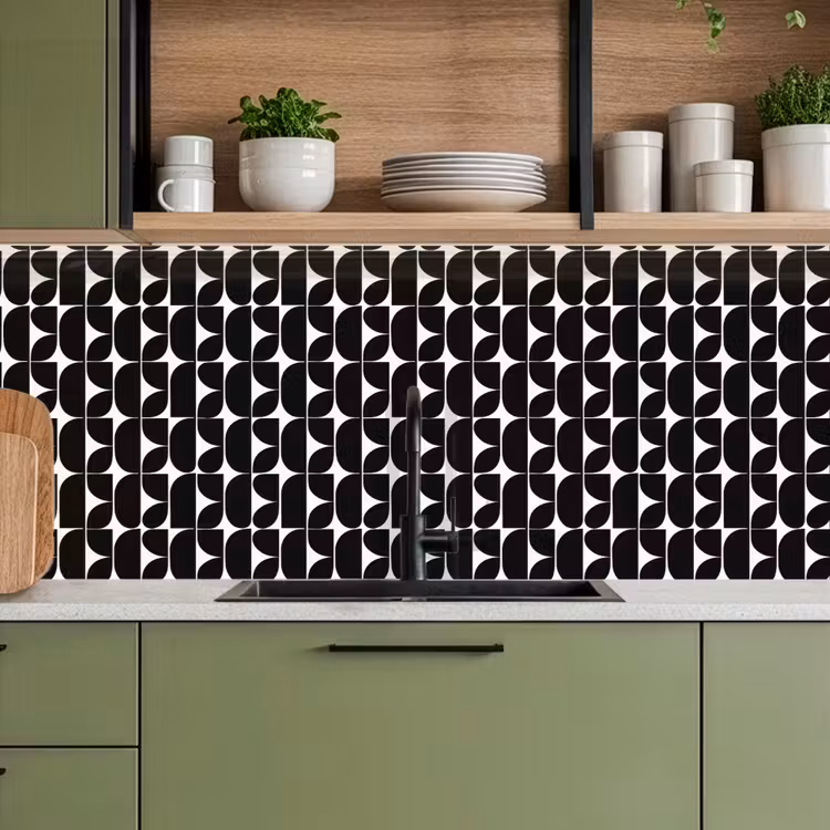 Keuken achterwand - Modern - Geometrisch - Zwart — 7
