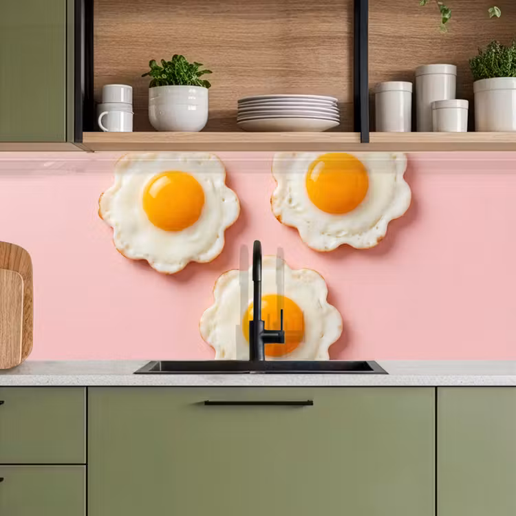 Keuken achterwand - Eieren - Bloem - Roze — 7