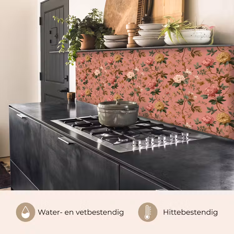 Keuken achterwand - Klassiek - Botanisch - Roze — 5