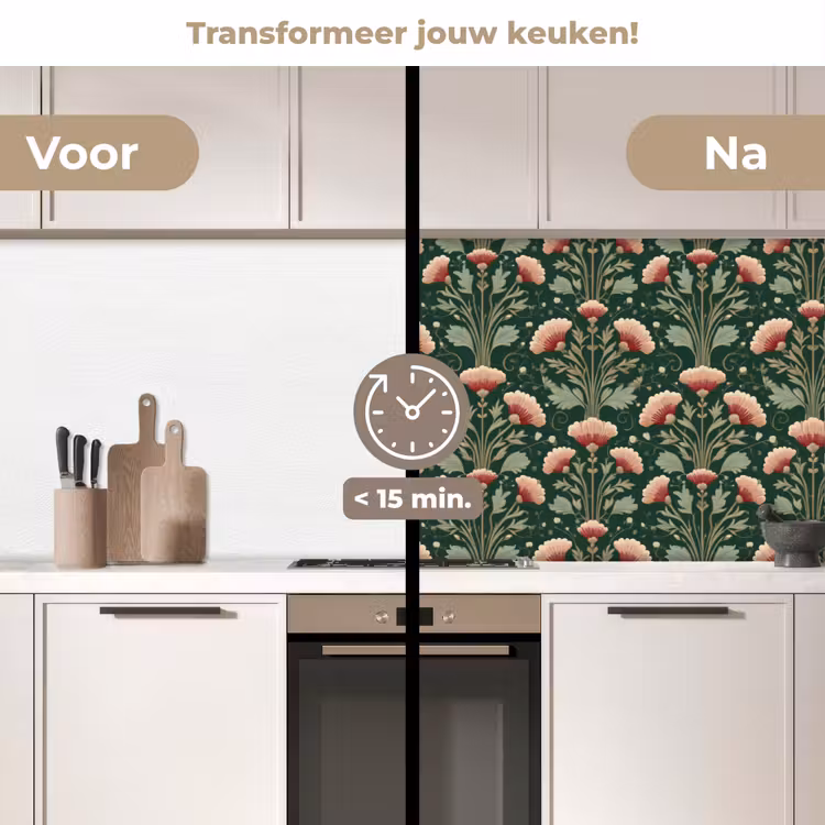 Keuken achterwand - Patroon - Botanisch - Kleurrijk — 3