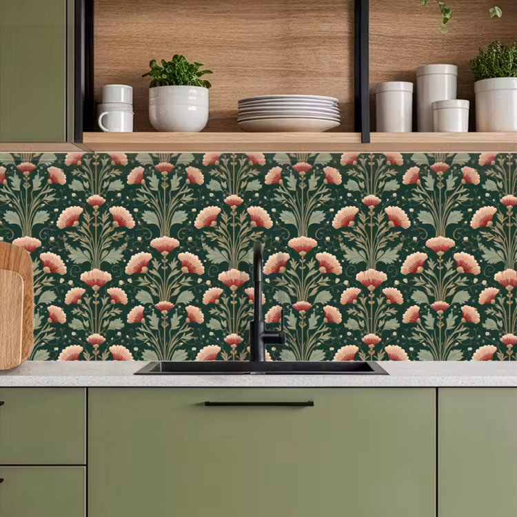 Keuken achterwand - Patroon - Botanisch - Kleurrijk — 7